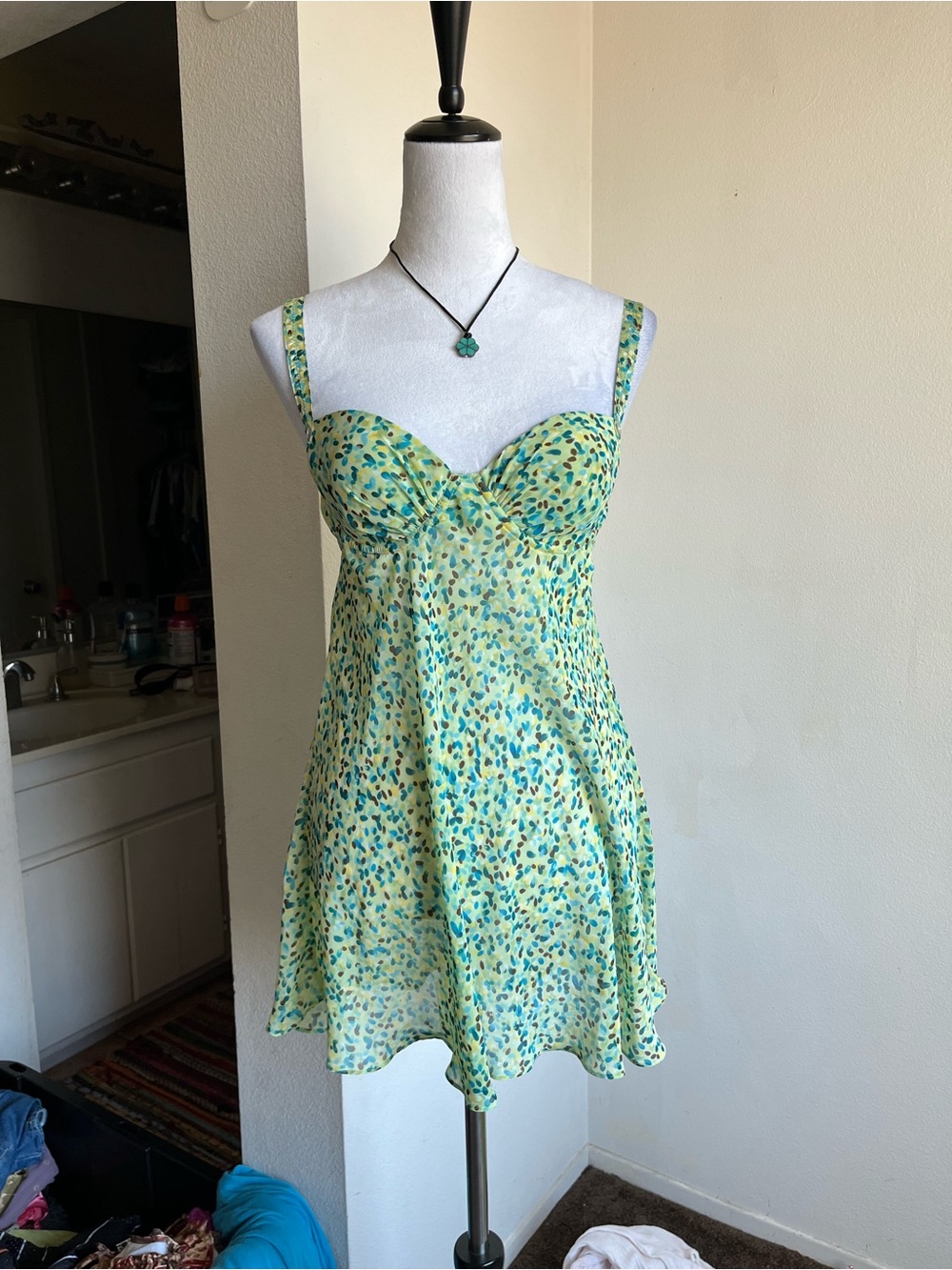 Y2K style Green Lingerie Dress size M